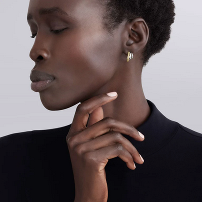 LAGOS Two-Tone Three Ring Hoop Earrings, view 2