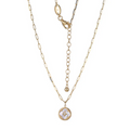 Charles Garnier Clover Mother-of-Pearl Disc Pendant Necklace