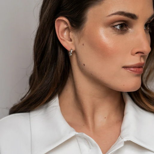 Two-Tone  Crossover Huggies