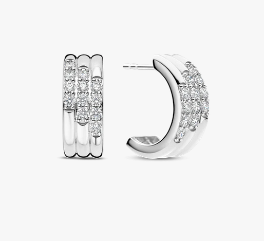 TI SENTO Stardust CZ Layered Earrings