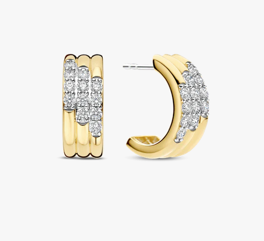 TI SENTO Stardust CZ Layered Earrings