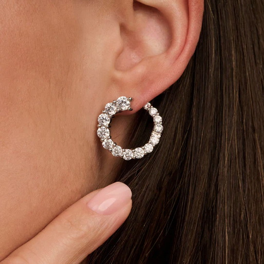 TI SENTO Twisted CZ Earrings, view 2