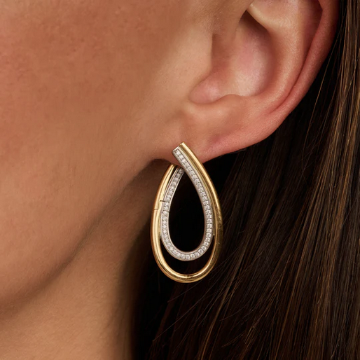 Organic Zirconia Earrings