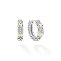 LAGOS Two-Tone Diamond Huggie Earrings