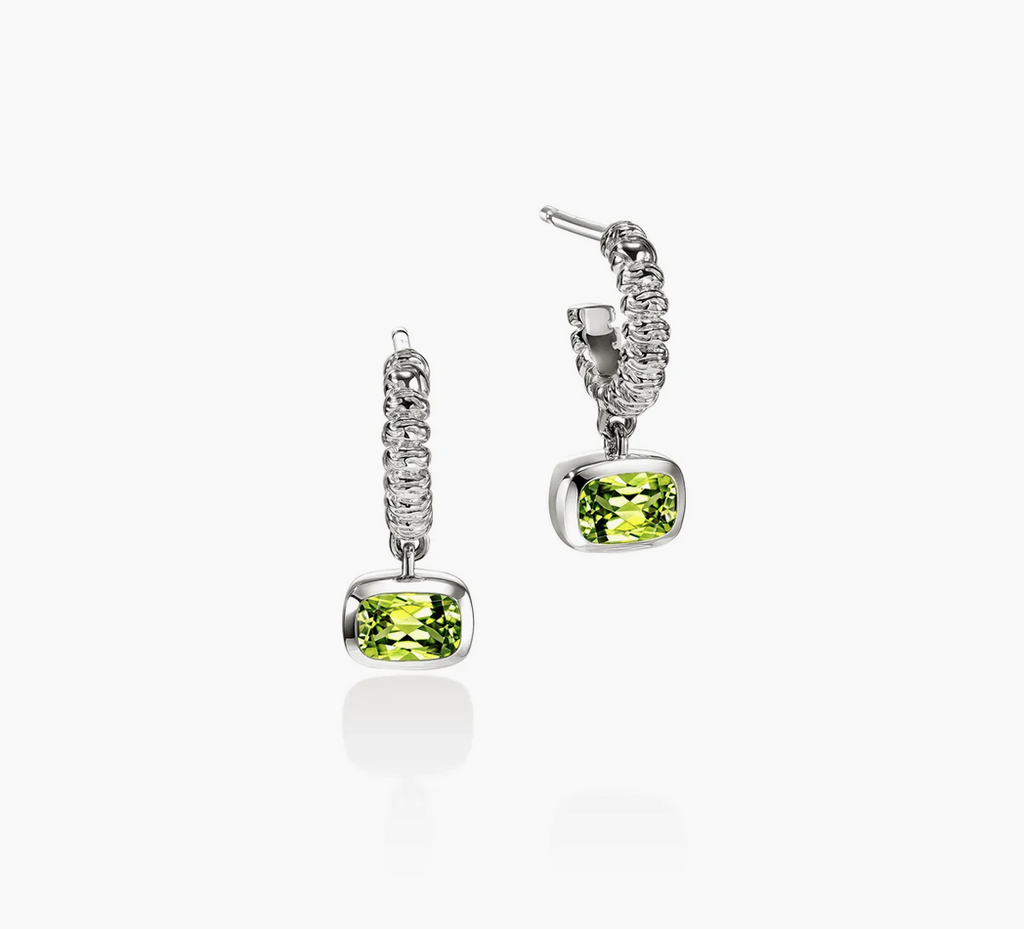 John Hardy Heishi Gem Earrings, Sterling Silver, Peridot