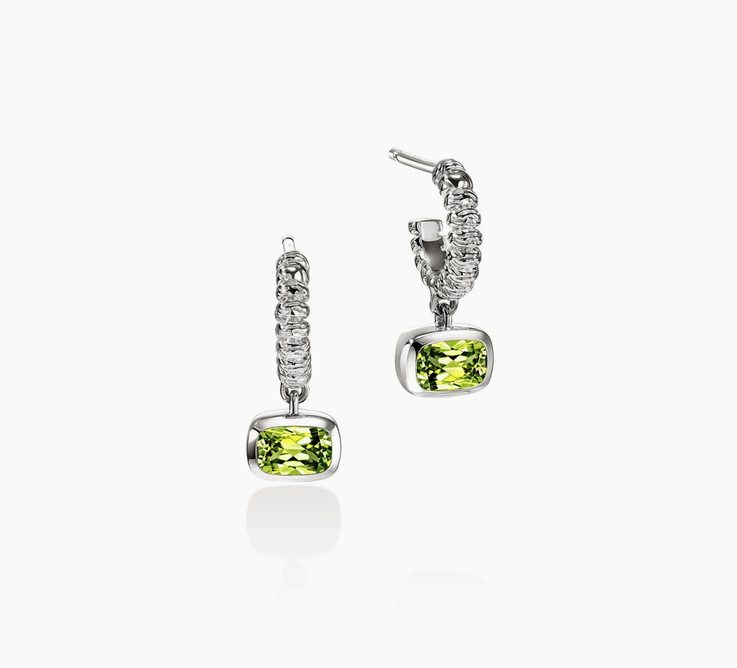 John Hardy Heishi Gem Earrings, Sterling Silver, Peridot