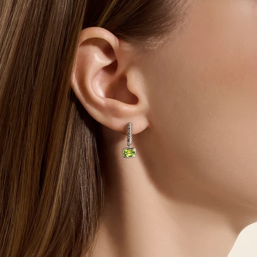 John Hardy Heishi Gem Earrings, Sterling Silver, Peridot, view 2