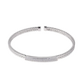 Charles Garnier Sterling Silver Cuff CZ Bracelet
