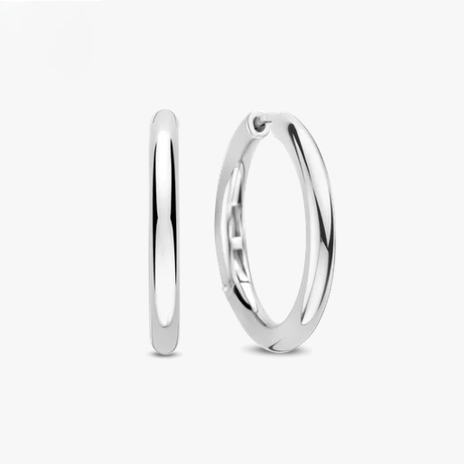 Classic Silver Oversized Hoops 25mm