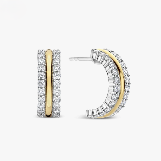 Triple Band Zirconia Hoops