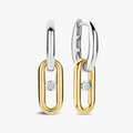 Open Link Hoops with Round Zirconia
