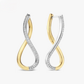 Organic Open Zirconia Earrings 35mm