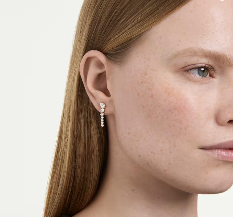 Swarovski Consumer Goods Mesmera CZ Drop Earrings, view 2