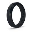 Enso Rings Bevel Thin Obsidian Ring