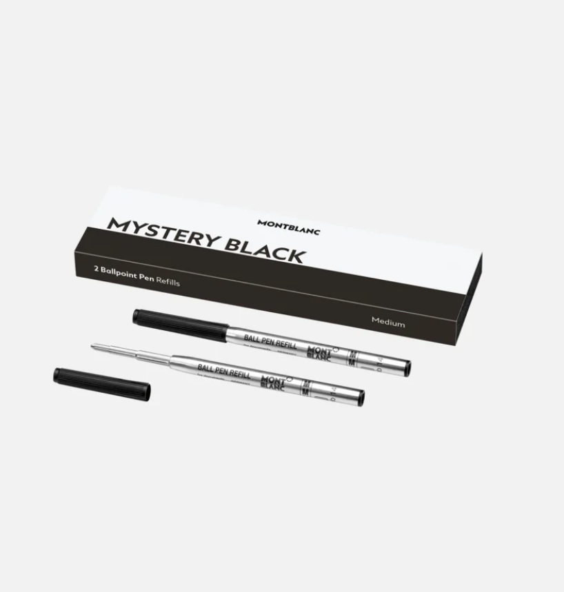 Montblanc 2 Ballpoint Pen Refill Medium, Mystery Black