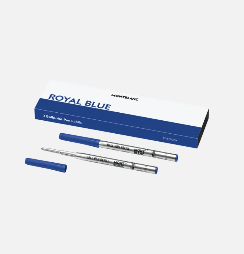 Montblanc 2 Ballpoint Refills, Royal Blue - Broad