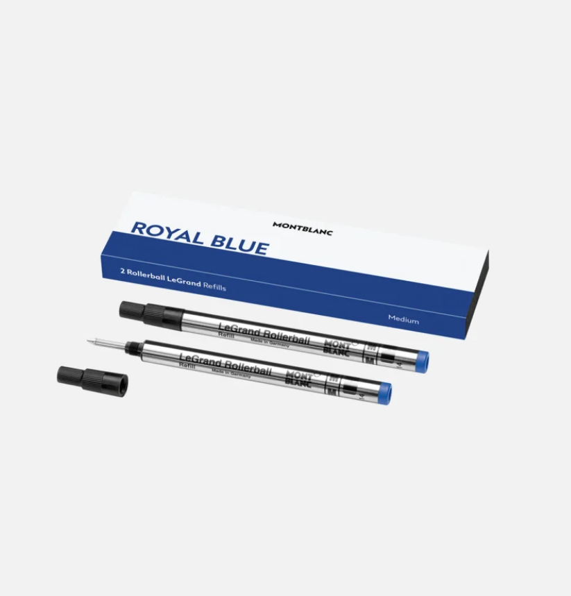 Montblanc 2 Medium Rollerball LeGrand Refills, Royal Blue