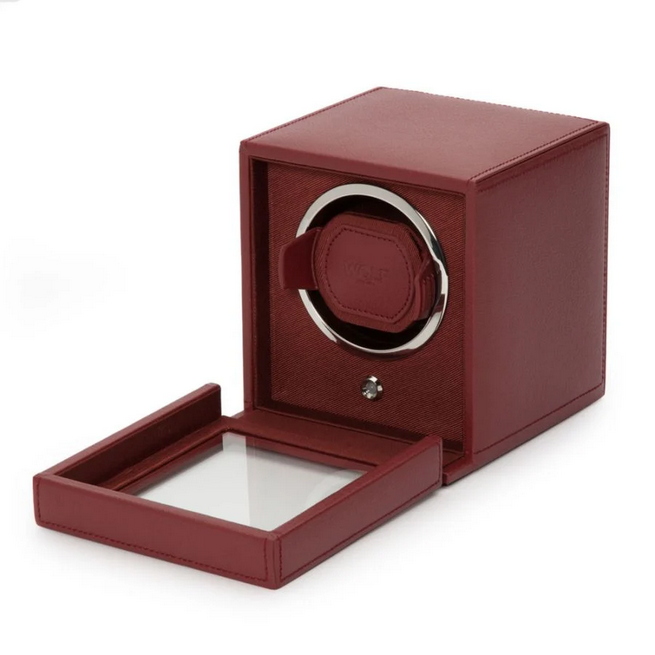 Wolf Designs Cub Single Watch Winder with Cover, view 2