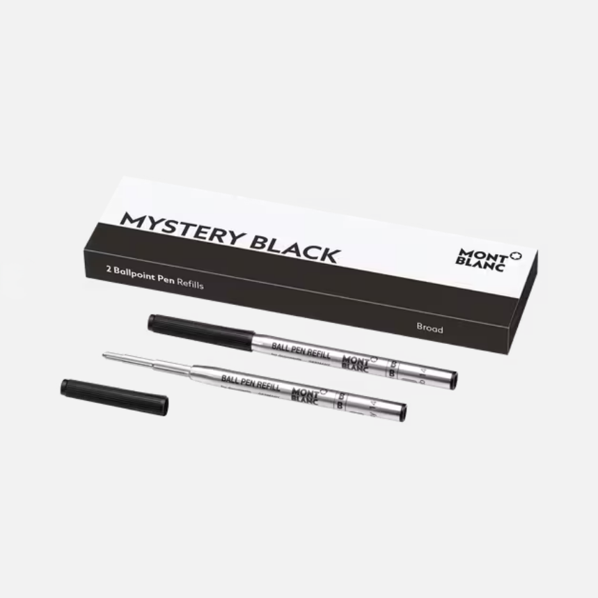 Montblanc 2 Ballpoint Refills, Mystery Black - Fine