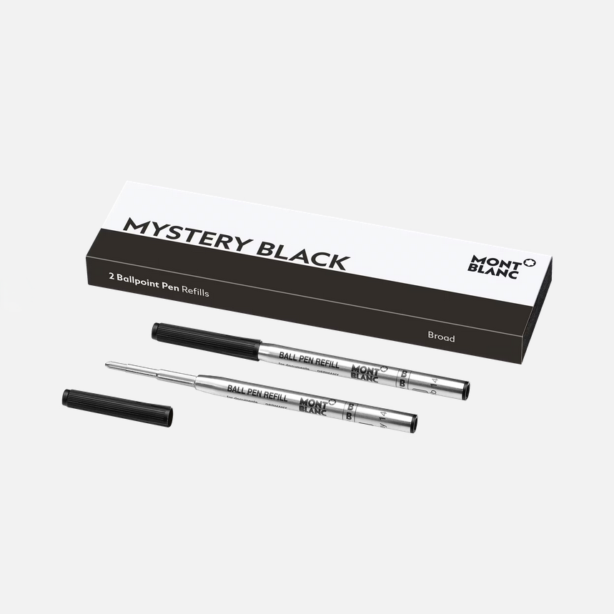 Montblanc 2 Ballpoint Refills, Mystery Black - Broad