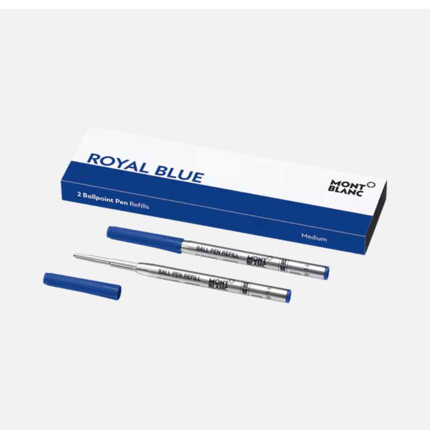 Montblanc 2 Ballpoint Refills, Royal Blue - Fine