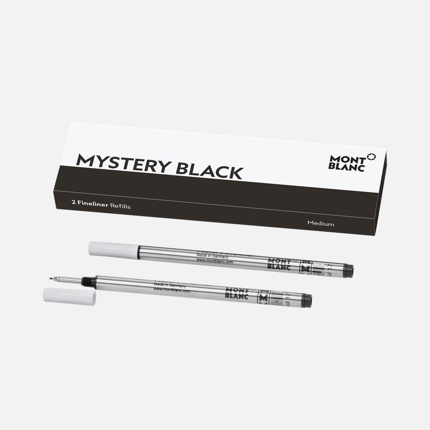 Montblanc 2 Fineliner Refills, Mystery Black - Medium