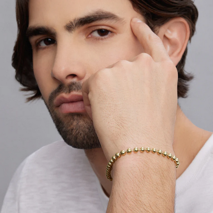 LAGOS 18K Gold Ball Chain Bracelet, view 2
