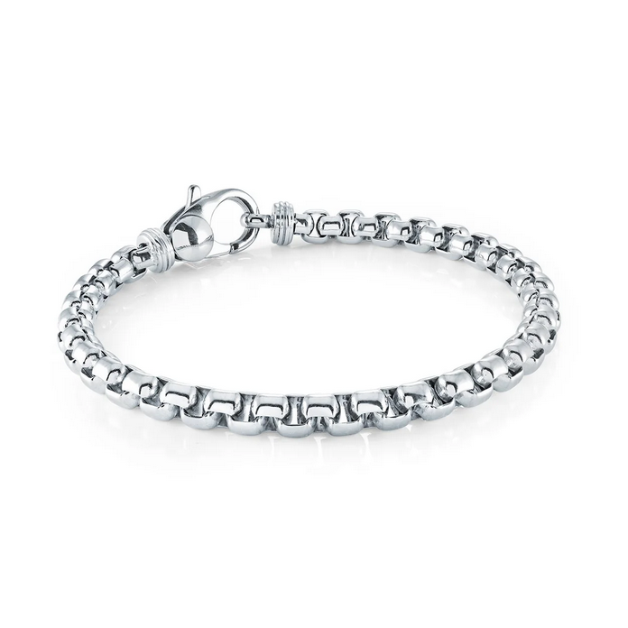 Italgem Steel Stainless Steel 4mm Box Link Bracelet