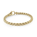 Stainless Steel Gold Plated 4mm Box Link Bracelet