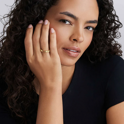 LAGOS 18K Gold Caviar Beaded Mini Versa Stacking Ring, view 2