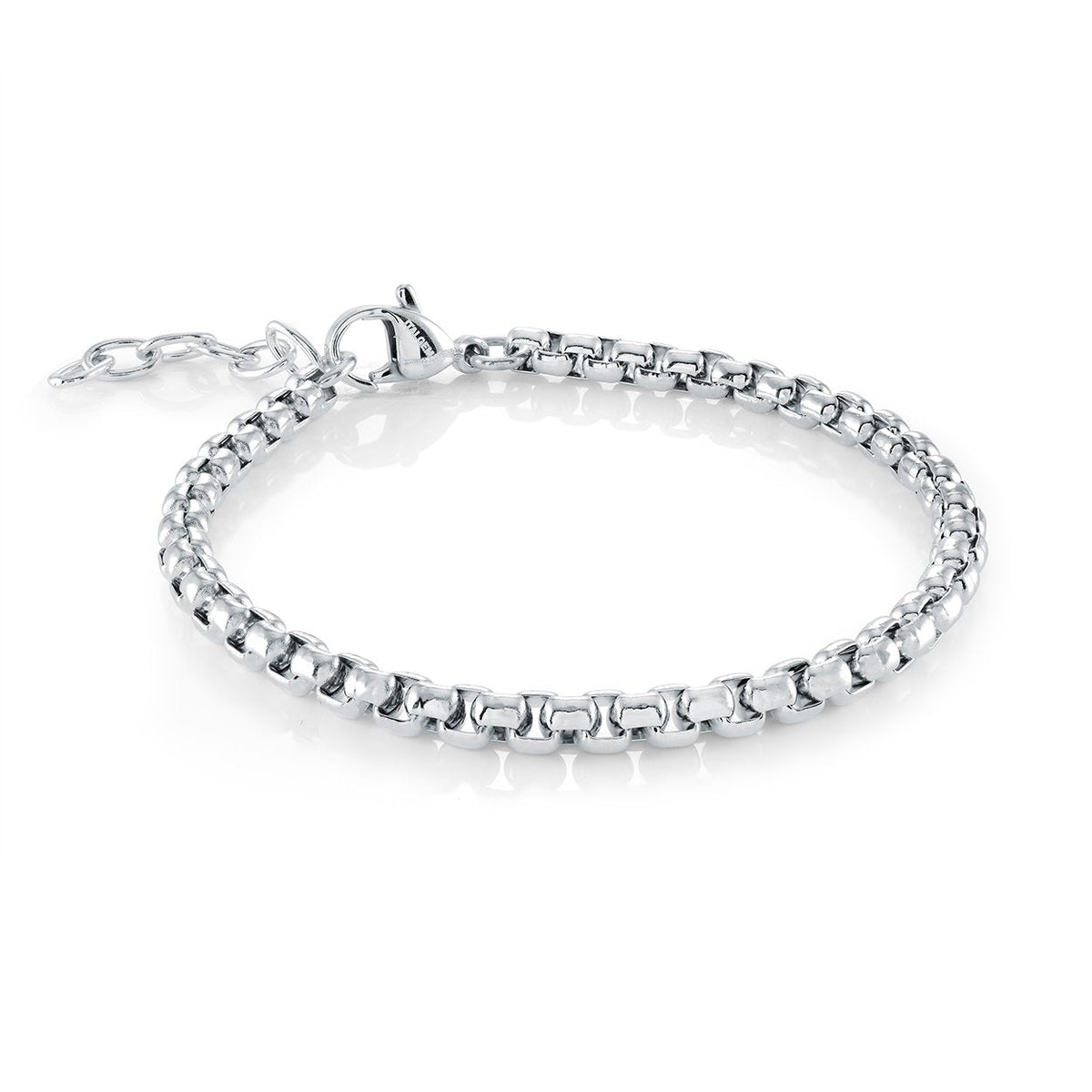 Italgem Steel Junior Stainless Steel Round Box Bracelet