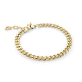Junior Stainless Steel Gold Plated Curb Chain Bracelet