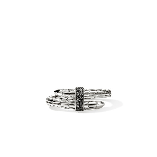 John Hardy Spear Ring, Sterling Silver, Black Sapphire