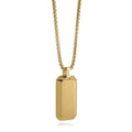 Junior Stainless Steel Gold Plated Dogtag Necklace