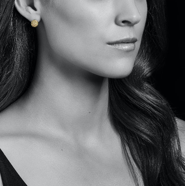 LAGOS 18k Gold Caviar Ball Studs, view 3