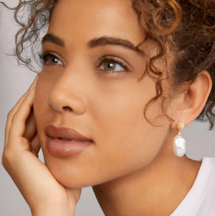 LAGOS Baroque Pearl Drop Earrings, view 2