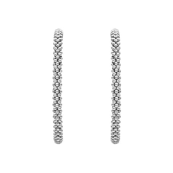 LAGOS Large Caviar Hoop Earrings, view 2
