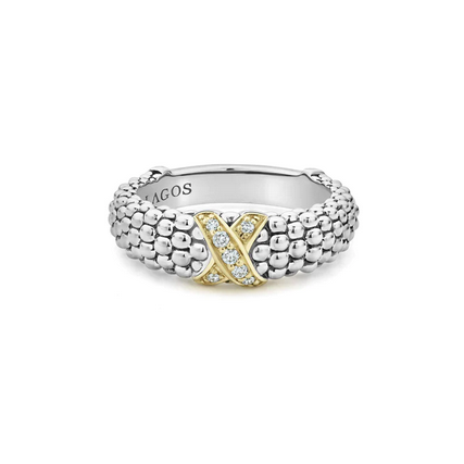 LAGOS X Caviar Diamond Ring, view 2