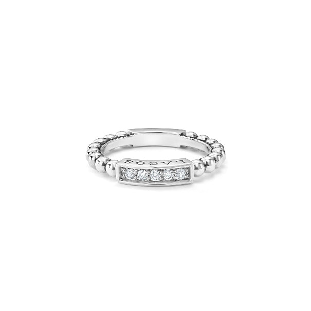 Sterling Silver Diamond Stacking Ring