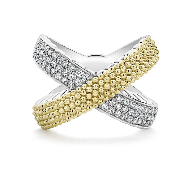 LAGOS X Caviar Diamond Ring, view 2