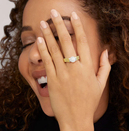 LAGOS Two-Tone Caviar Pearl Ring, view 2