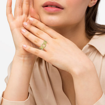 LAGOS 18K Gold Link Ring, view 2