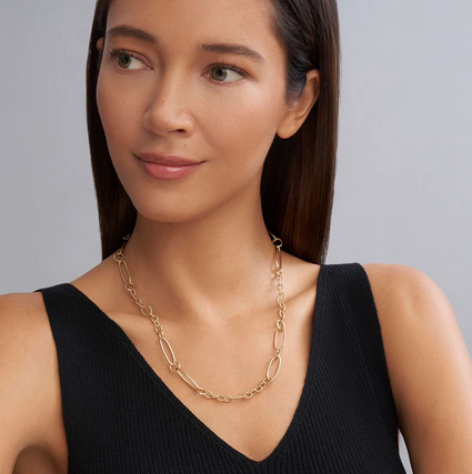 LAGOS 18K Gold Link Necklace, view 2