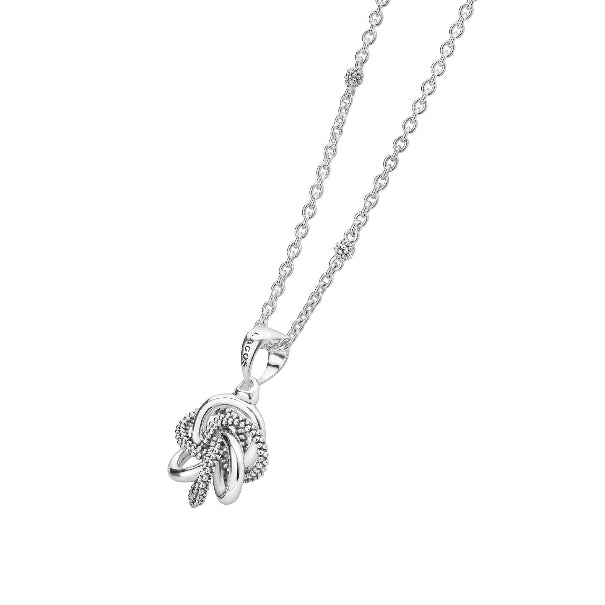 Small Sterling Silver Love Knot Pendant Necklace