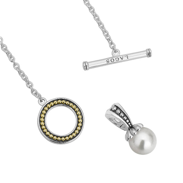LAGOS Pearl Toggle Necklace, view 3