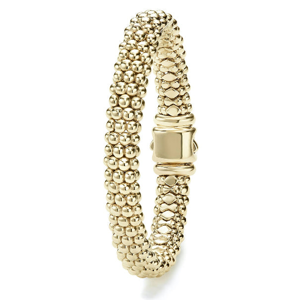LAGOS 9mm Gold Caviar Bracelet, view 2