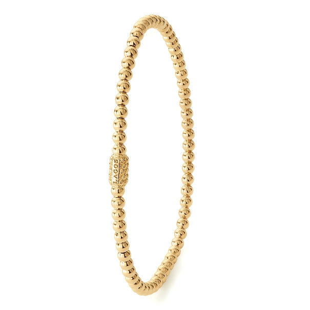 LAGOS 3mm Gold Stretch Bracelet, view 2