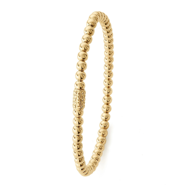 LAGOS 4mm Gold Bead Bracelet, view 2