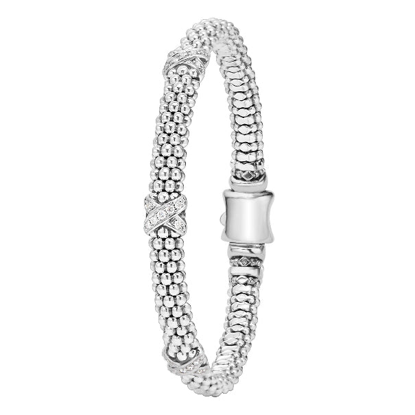 LAGOS Diamond "X" Station Bracelet, view 2