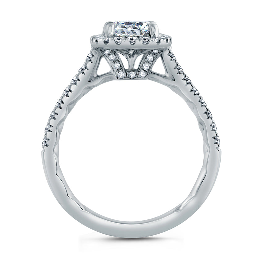 A. JAFFE Diamond Semi-Mount Ring, view 3